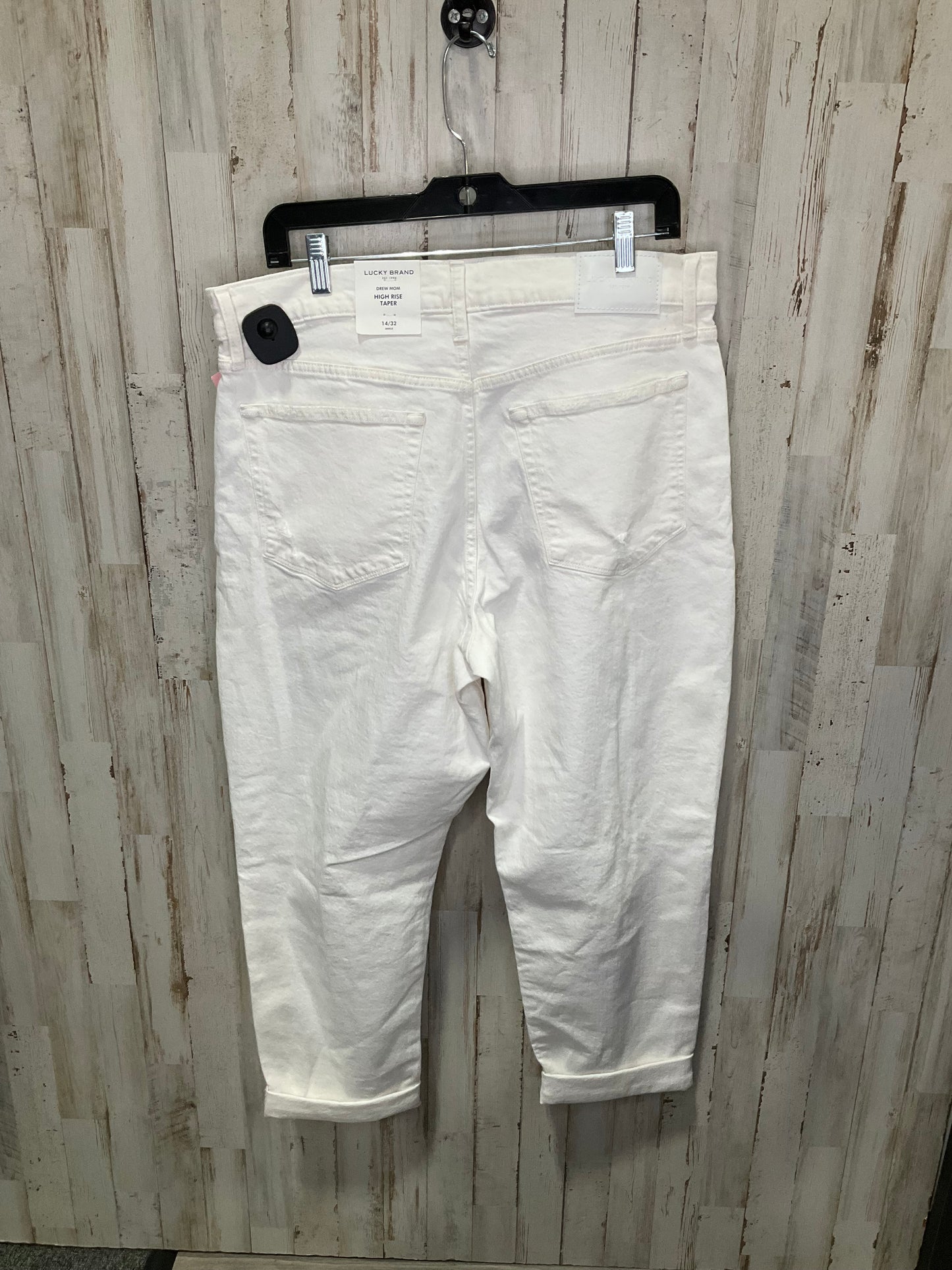 Jeans Cropped By Lucky Brand In White Denim, Size: 14