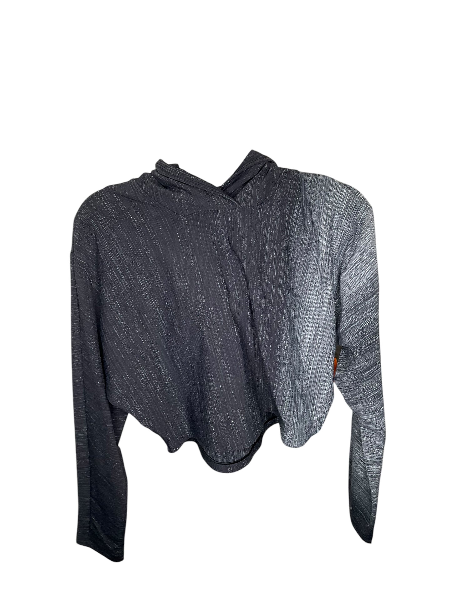 Athletic Top Long Sleeve Hoodie By Lululemon In Grey, Size: M