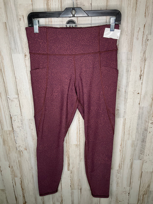 Red Athletic Leggings Athleta, Size M