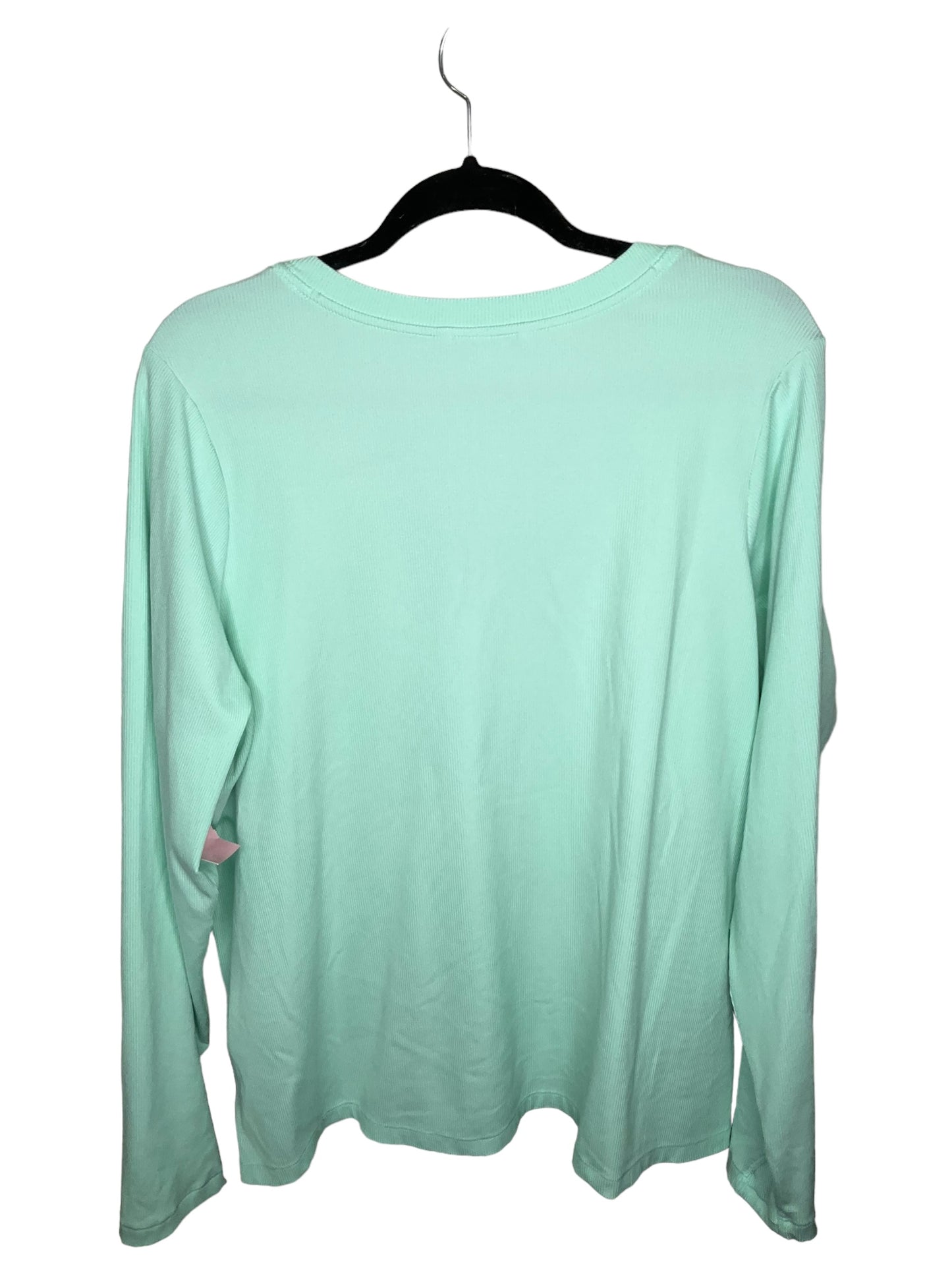 Athletic Top Long Sleeve Crewneck By Athleta In Green, Size: 3x