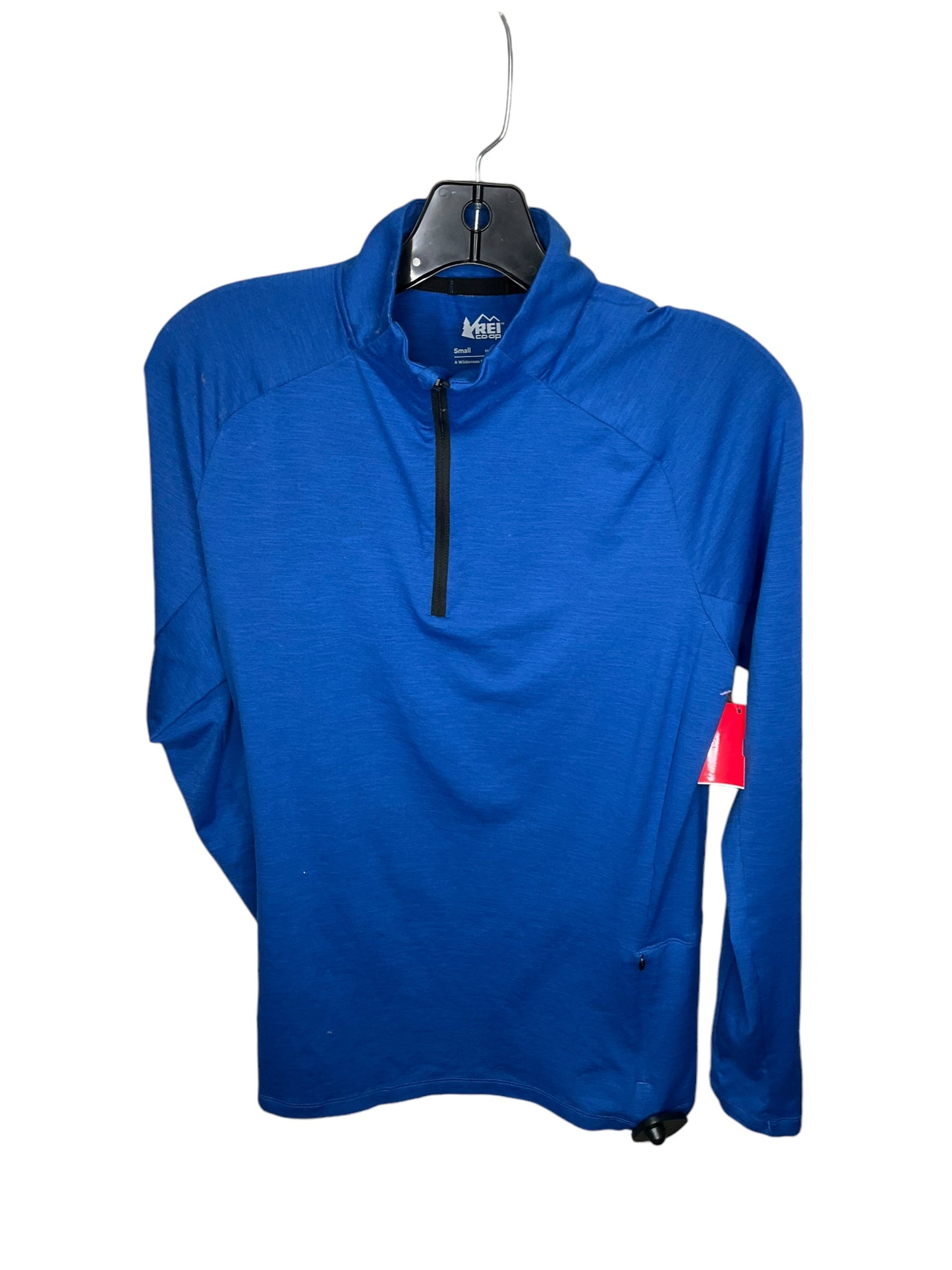 Athletic Top Long Sleeve Collar By Rei In Blue, Size: S