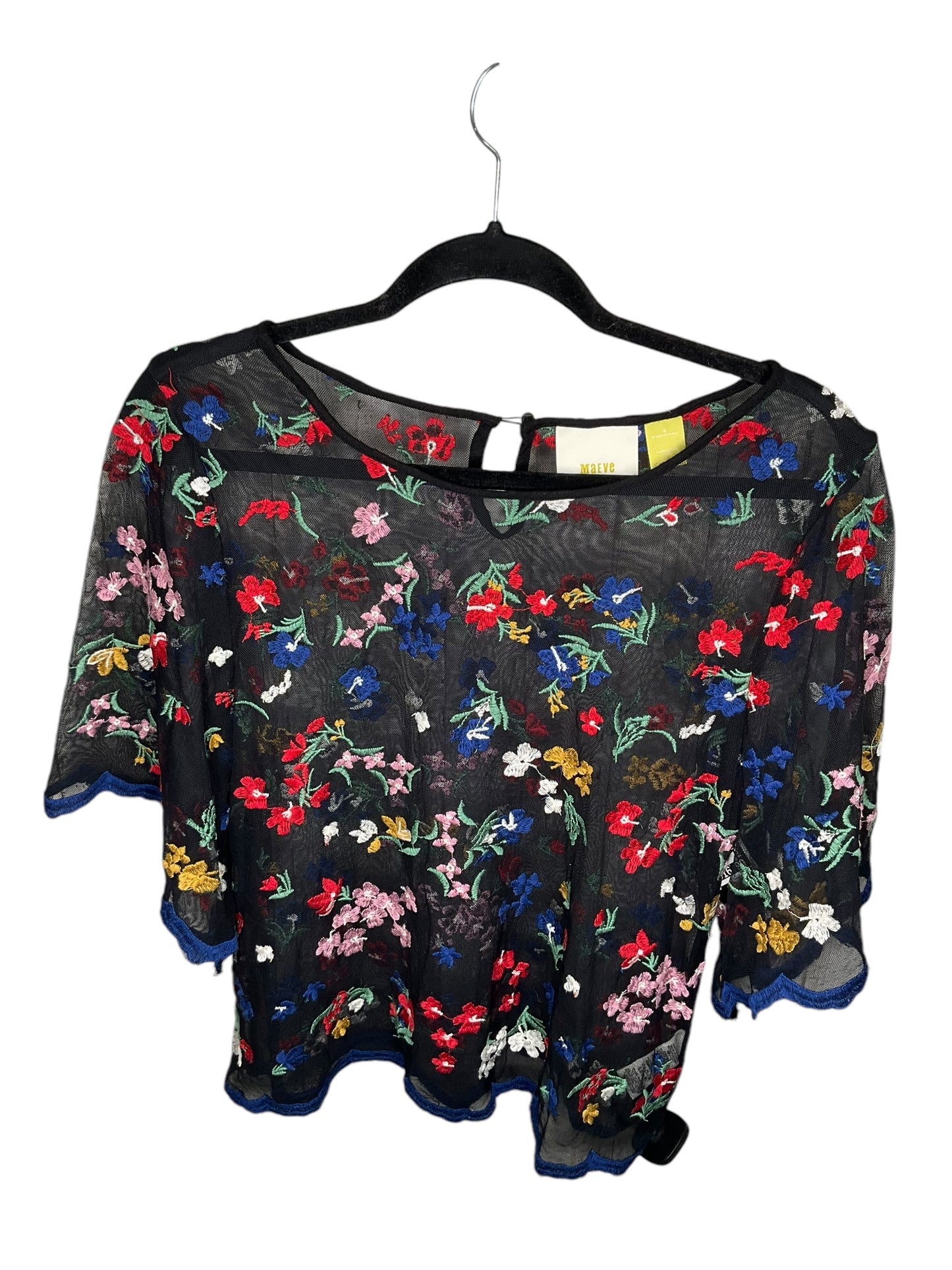 Top Short Sleeve By Maeve In Floral Print, Size: S