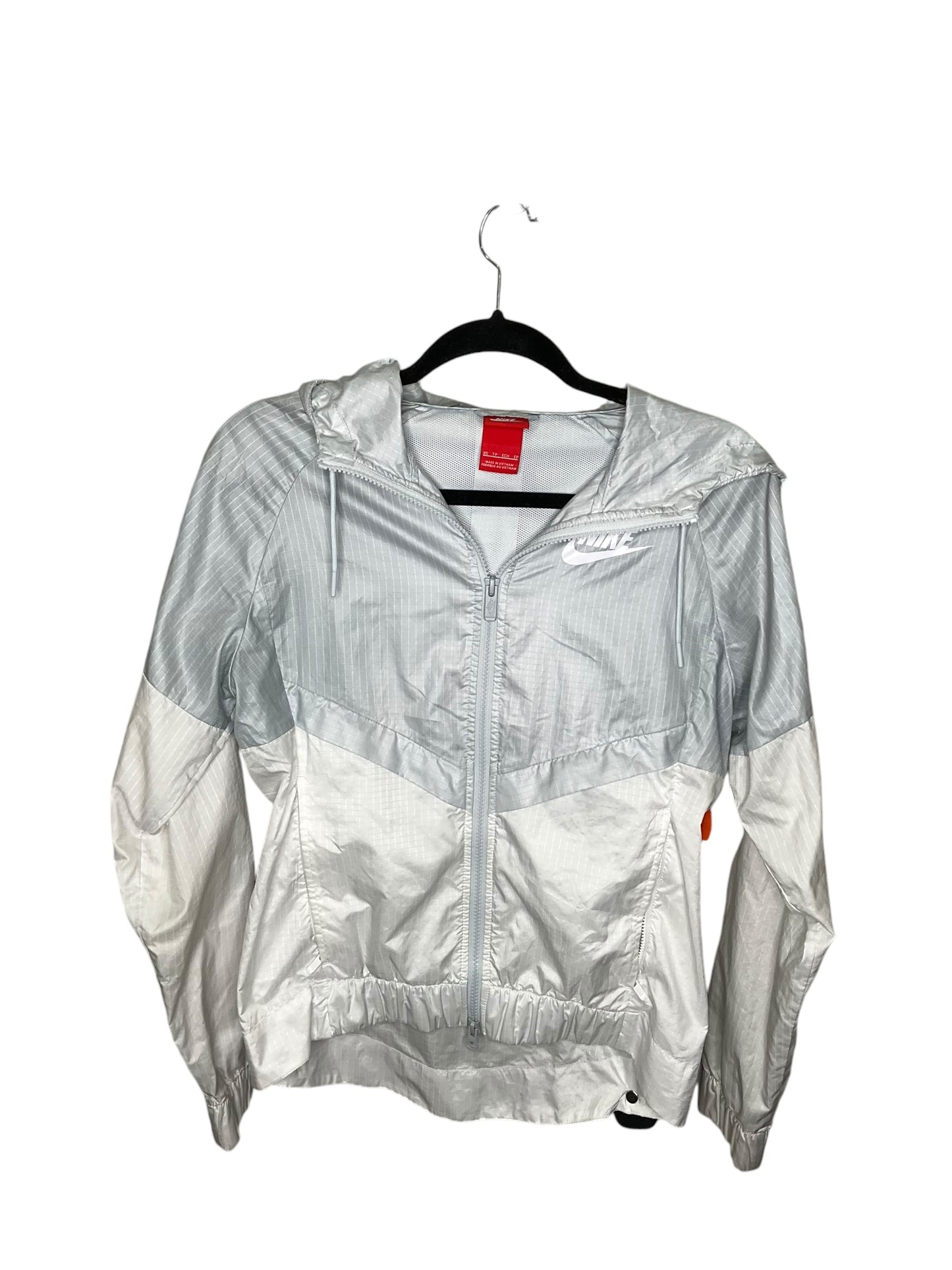 Athletic Jacket By Nike In Grey, Size: Xs