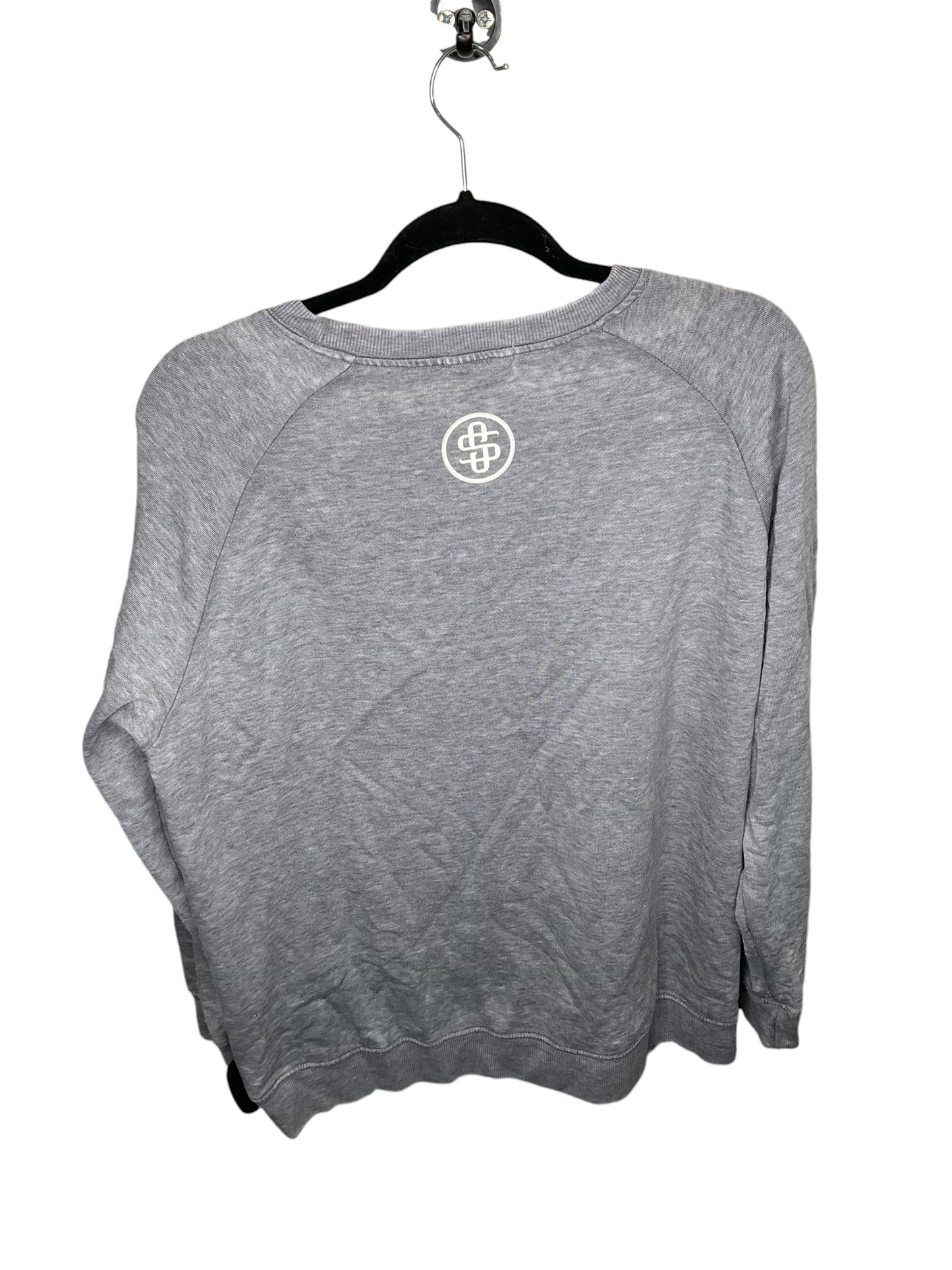 Sweatshirt Crewneck By Simply Southern In Grey, Size: M