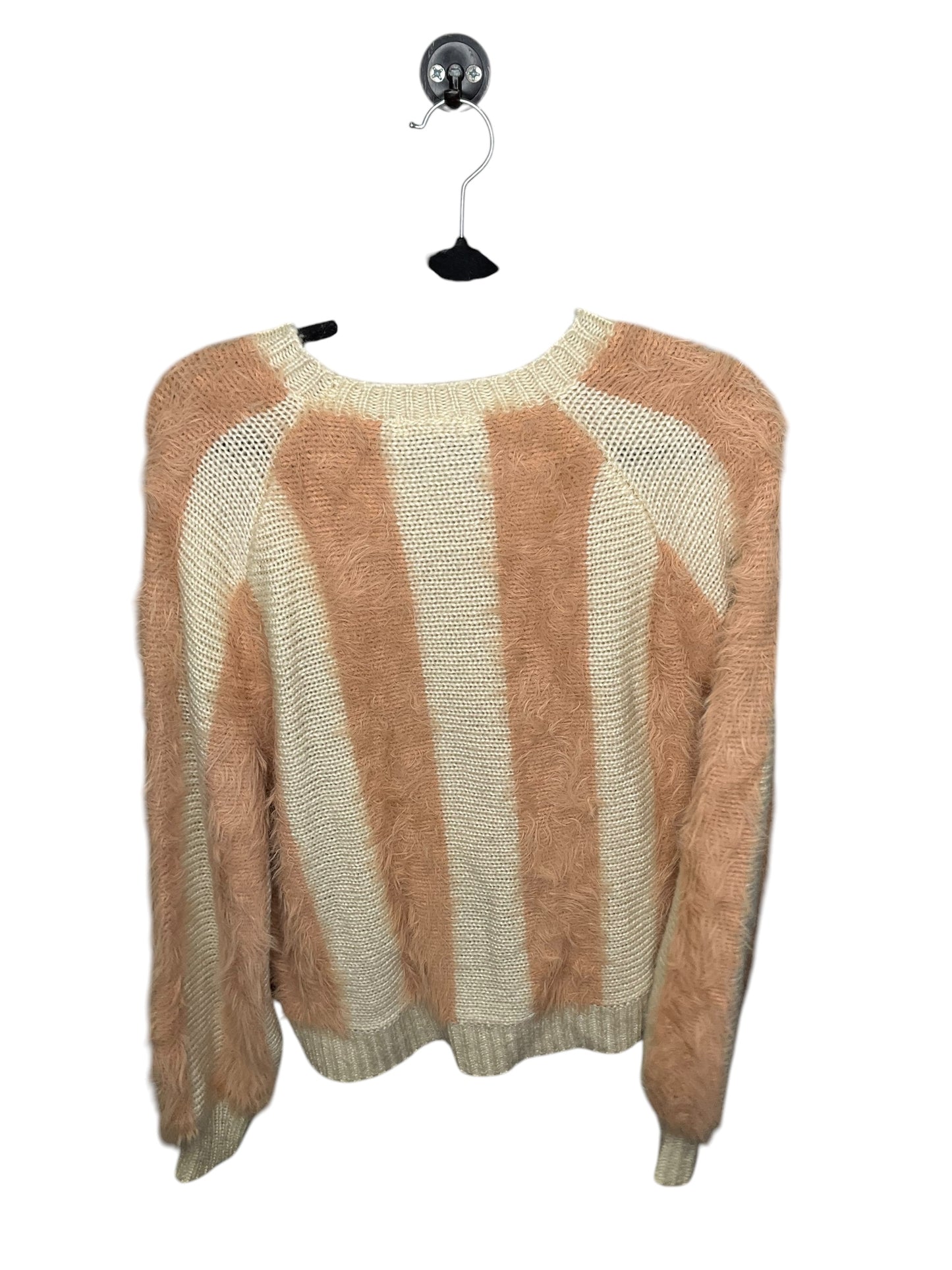 Sweater By Clothes Mentor In Pink & Tan, Size: S