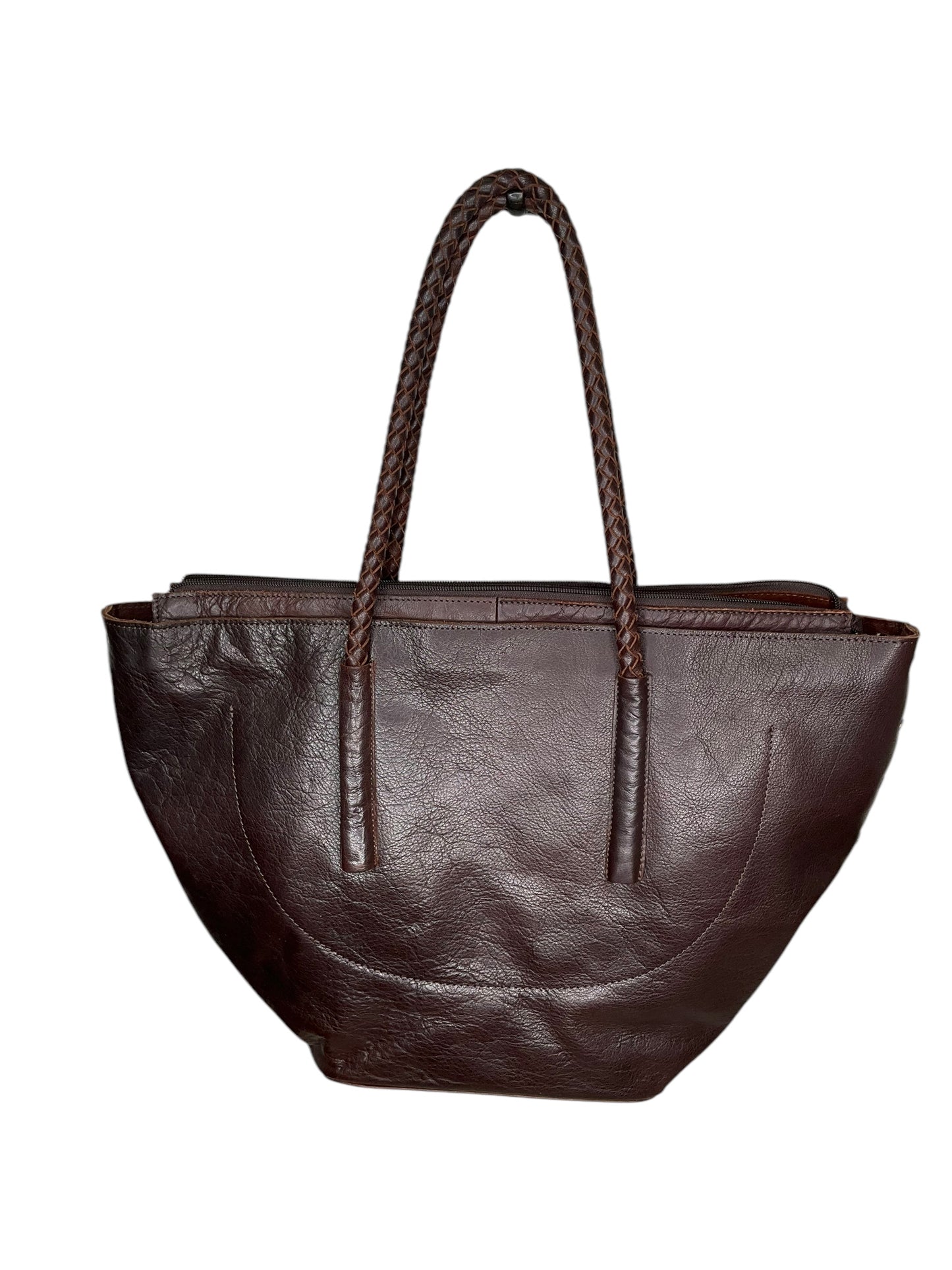 Handbag Leather By Cmc, Size: Large