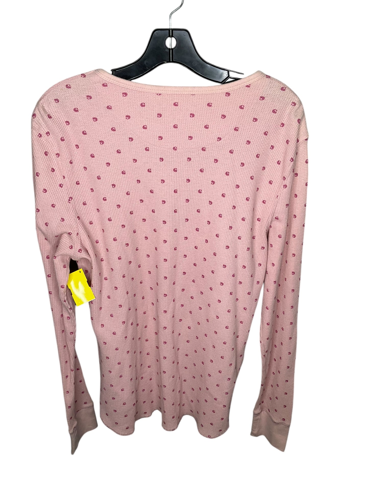 Athletic Top Long Sleeve Crewneck By Carhartt In Pink, Size: Xl