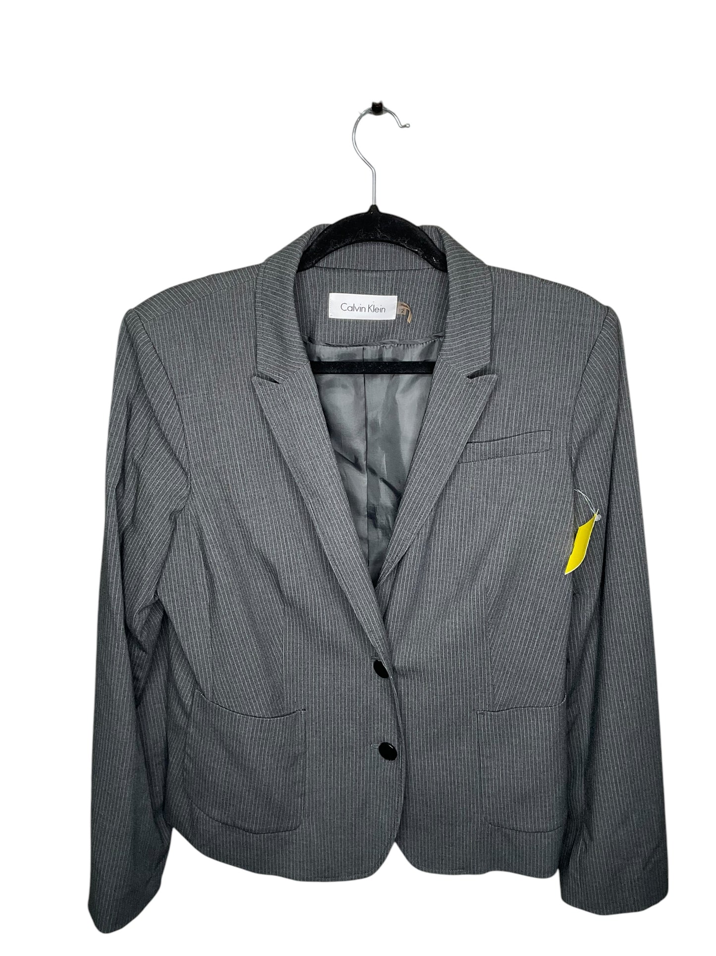 Blazer By Calvin Klein In Grey, Size: L