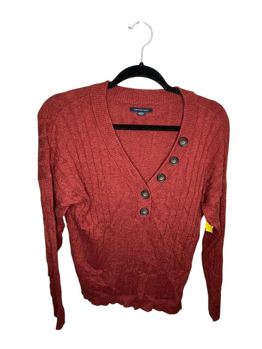 Top Long Sleeve By American Eagle In Red, Size: S