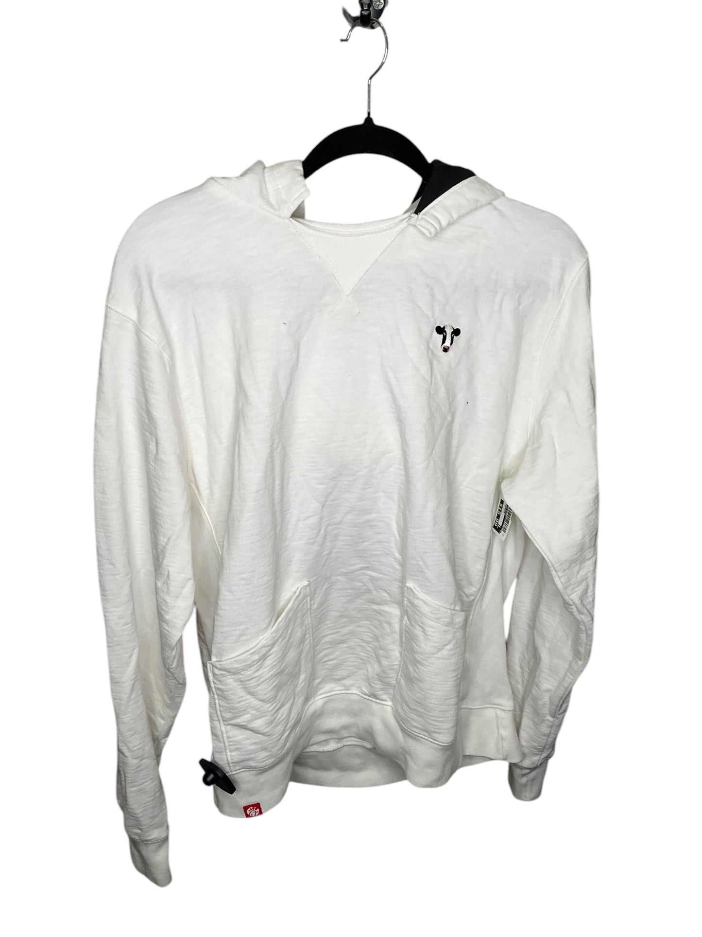 Sweatshirt Hoodie By Clothes Mentor In White, Size: L