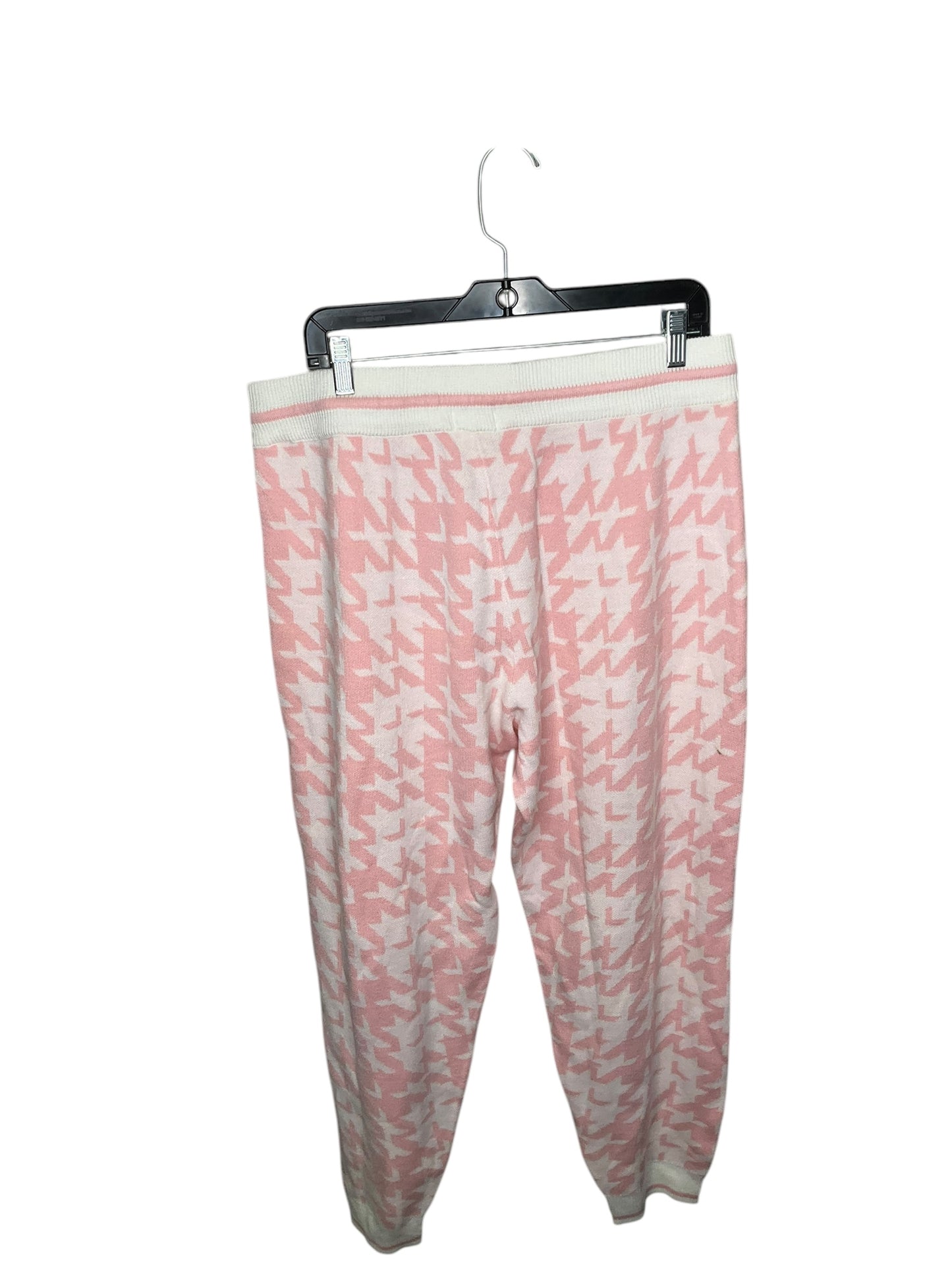 Pants Lounge By Crown And Ivy In Pink & White, Size: 14