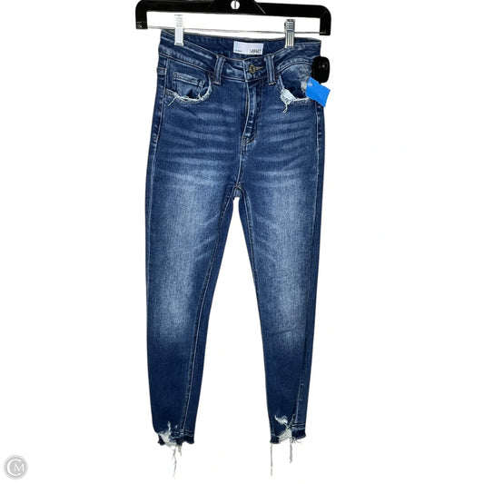 Jeans Skinny By Verve In Blue Denim, Size: 0