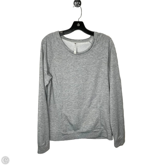 Athletic Sweatshirt Crewneck By Fabletics In Grey, Size: M