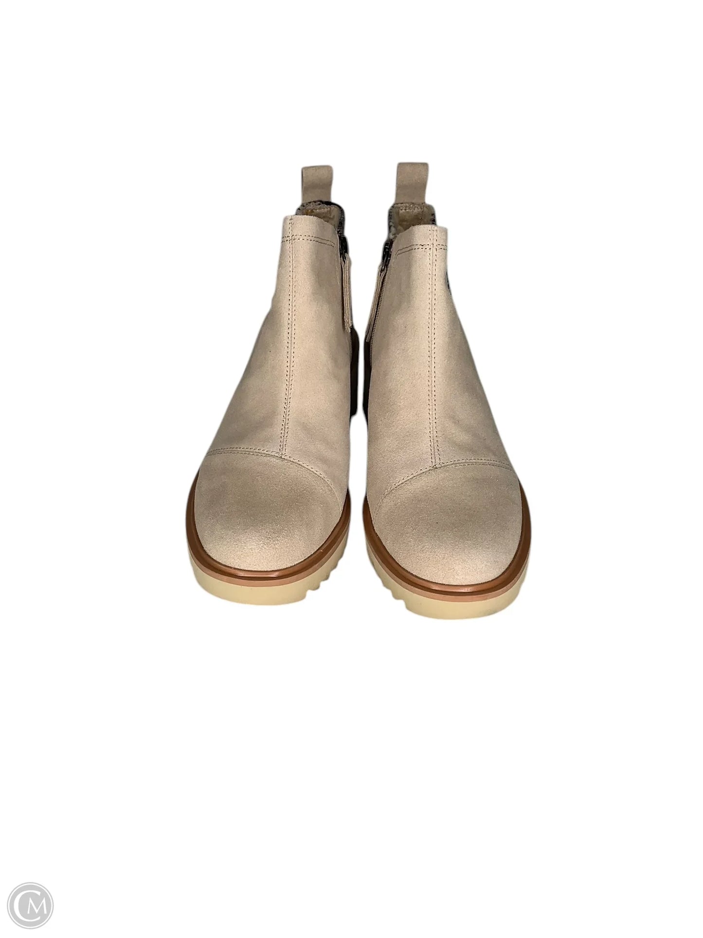 Boots Ankle Heels By Toms In Tan, Size: 9.5