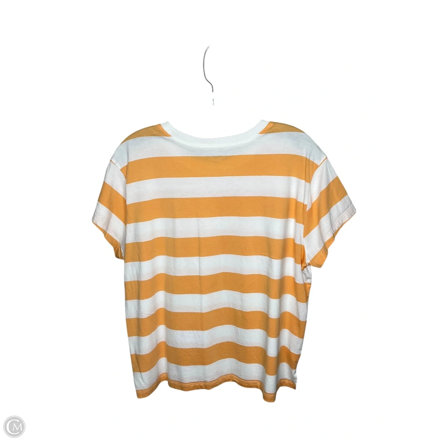 Top Short Sleeve By Loft In Striped Pattern, Size: L