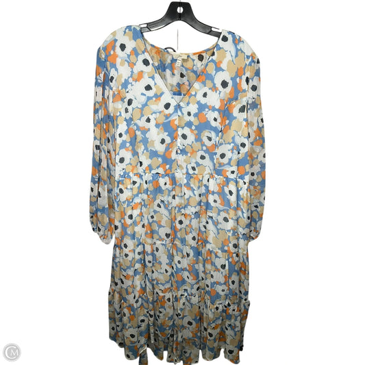 Dress Casual Midi By Joie In Floral Print, Size: 1x