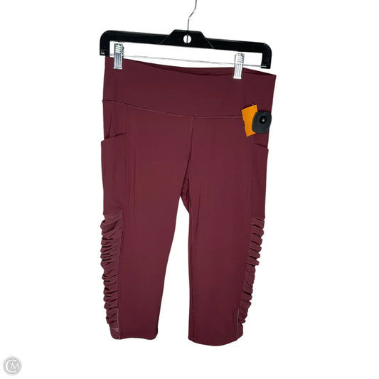 Athletic Capris By Lululemon In Maroon, Size: 8