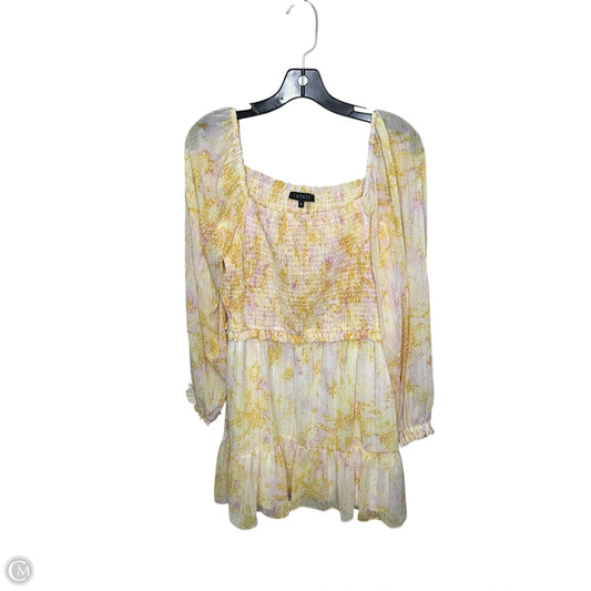 Dress Casual Short By 1.state In Pink & Yellow, Size: Xl