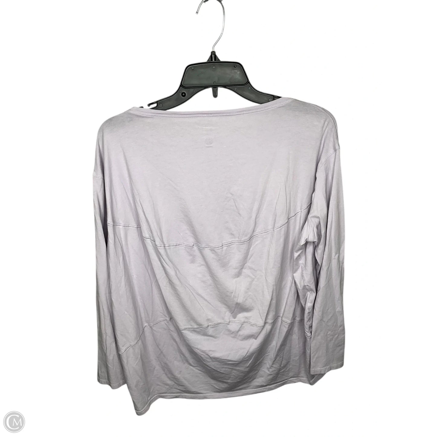 Athletic Top Long Sleeve Crewneck By Lululemon In Purple, Size: M