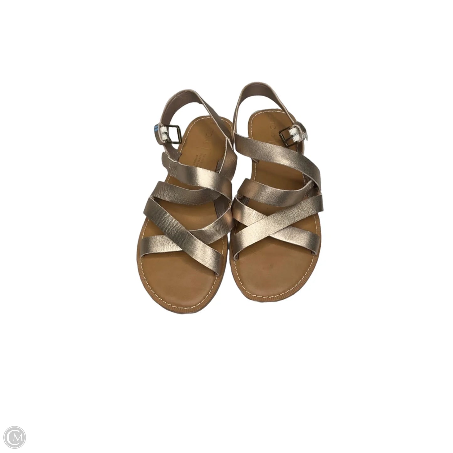 Sandals Flats By Toms In Gold, Size: 8