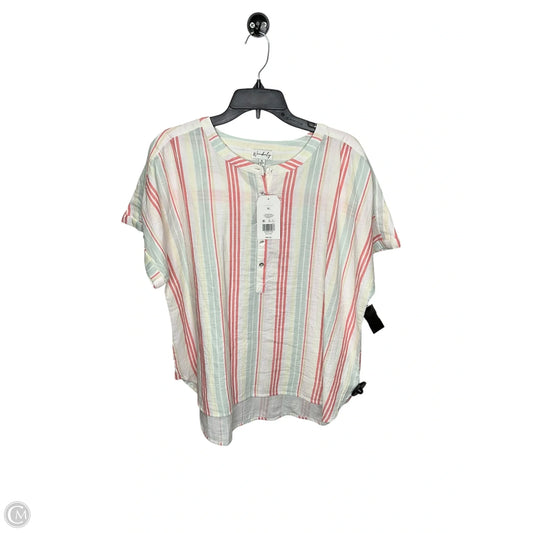 Top Short Sleeve By Wonderly In Striped Pattern, Size: Xl