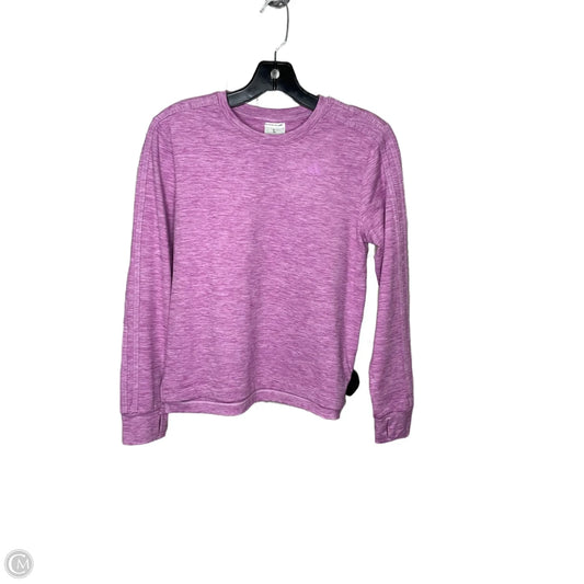 Athletic Top Long Sleeve Crewneck By Adidas In Pink, Size: L