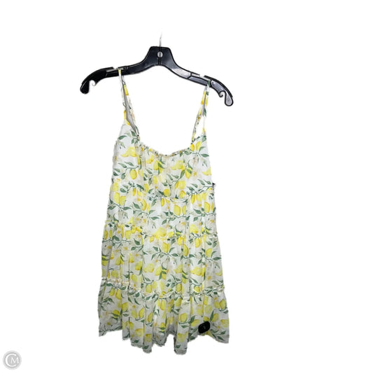 Dress Casual Short By Altard State In White & Yellow, Size: S