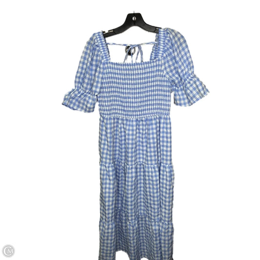 Dress Casual Maxi By Clothes Mentor In Blue & White, Size: L
