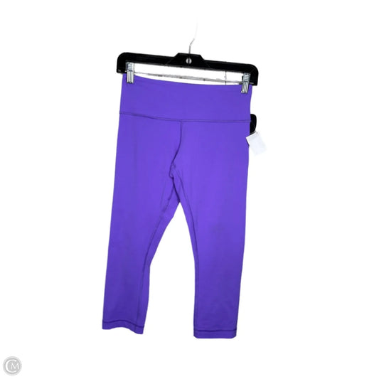 Athletic Capris By Lululemon In Purple, Size: 4