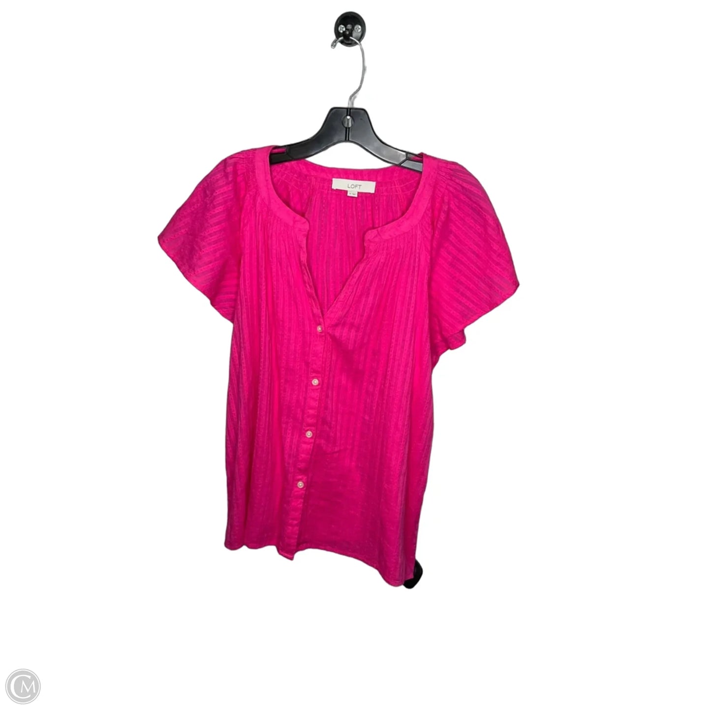 Top Short Sleeve By Loft In Pink, Size: M