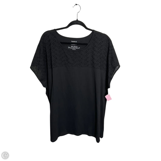 Top Short Sleeve Basic By Torrid In Black, Size: 3x