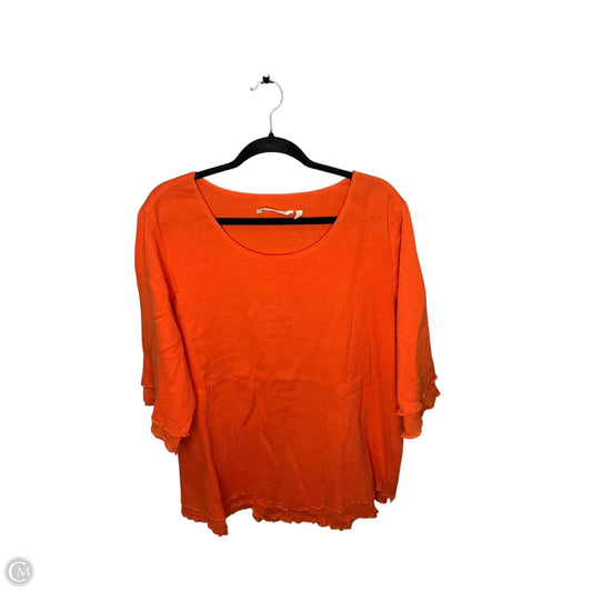 Top 3/4 Sleeve By Soft Surroundings In Orange, Size: 1x