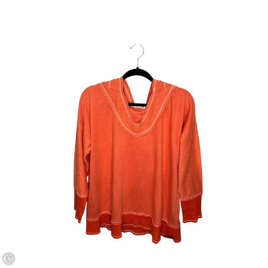 Sweatshirt Hoodie By Soft Surroundings In Orange, Size: Xl