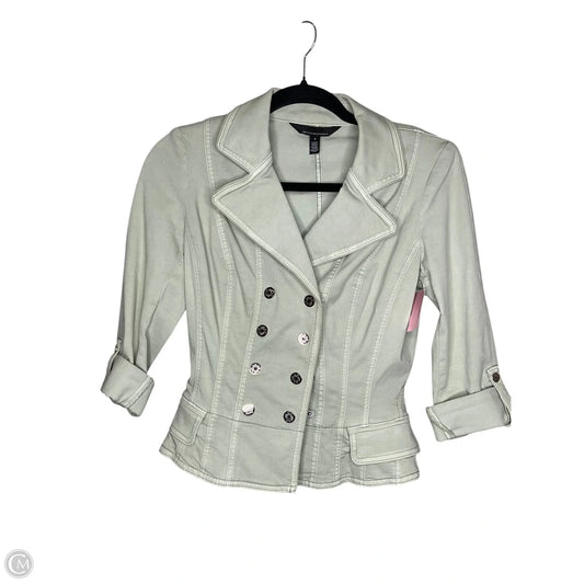Jacket Denim By White House Black Market In Green Denim, Size: Xs