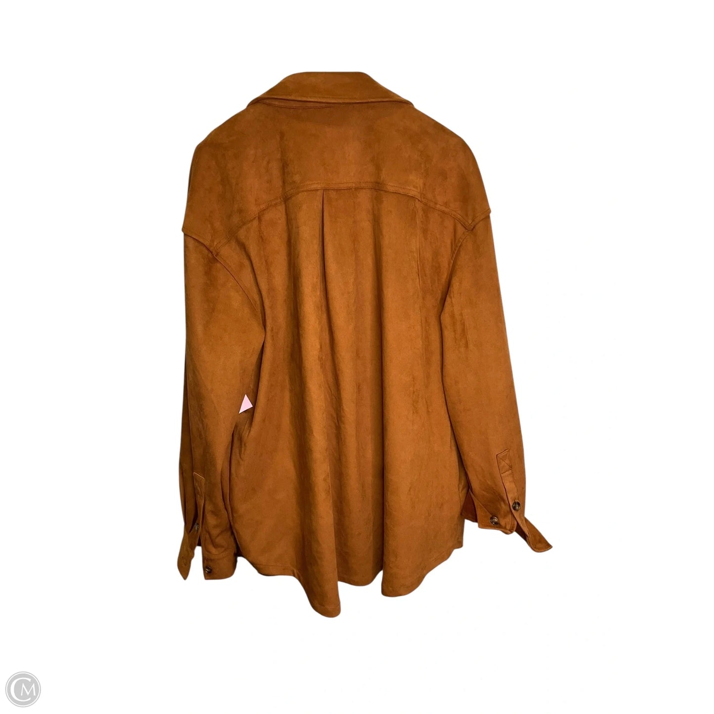 Jacket Shirt By Clothes Mentor In Brown, Size: Xl