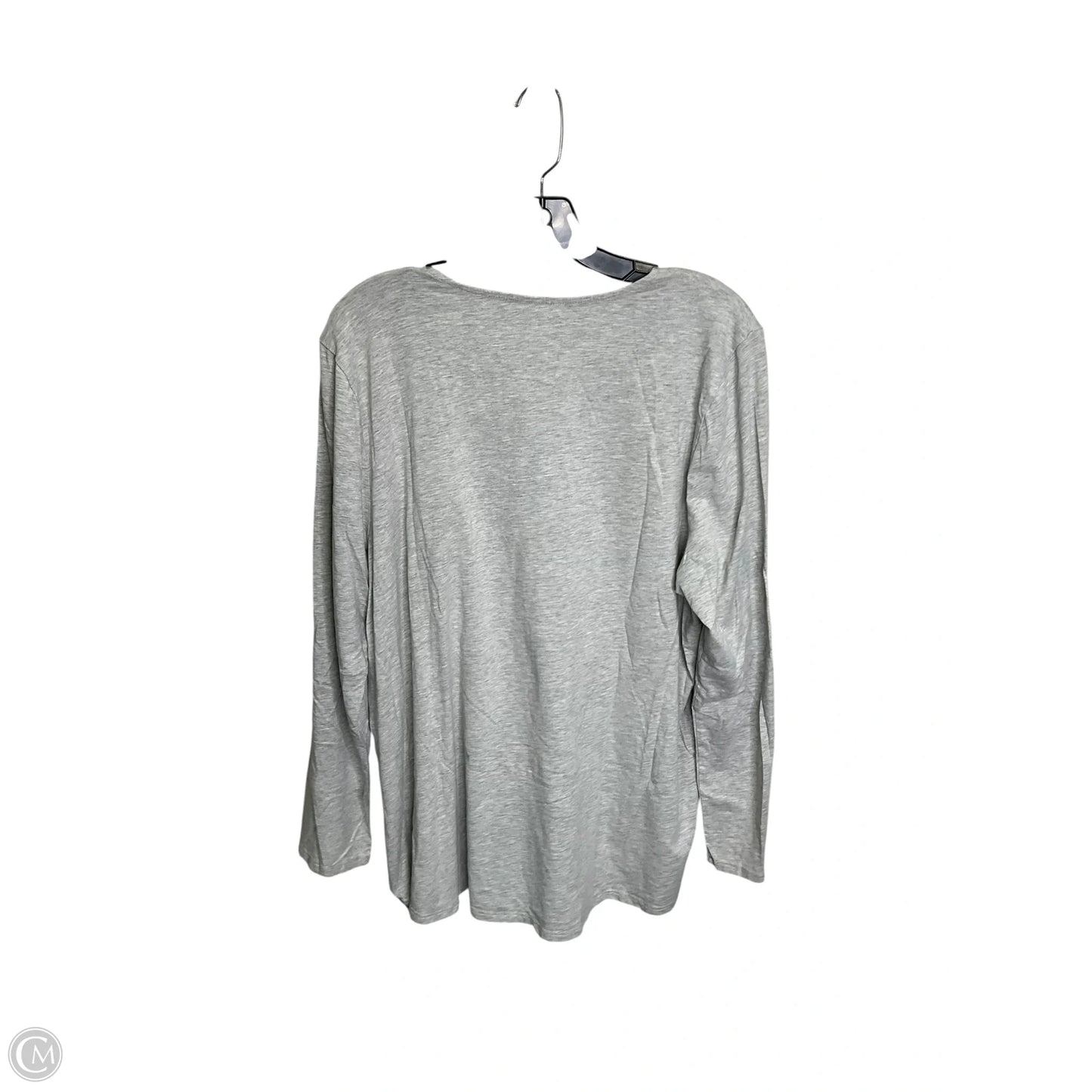 Top Long Sleeve Basic By Pure Jill In Grey, Size: Xl