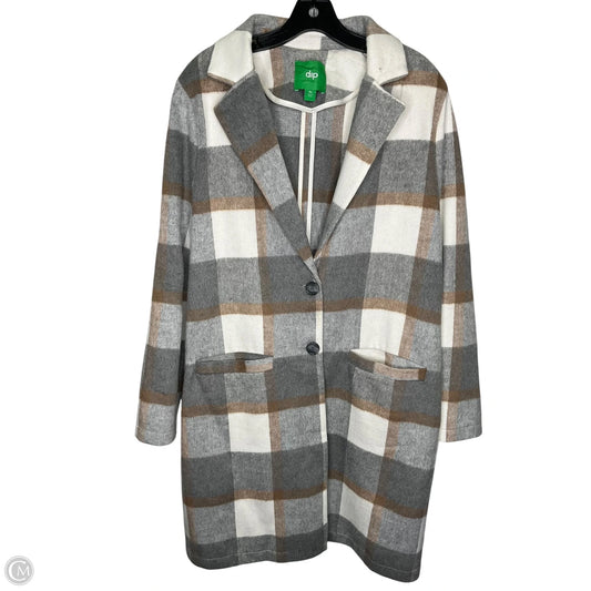 Jacket Fleece By Dip In Plaid Pattern, Size: Xl