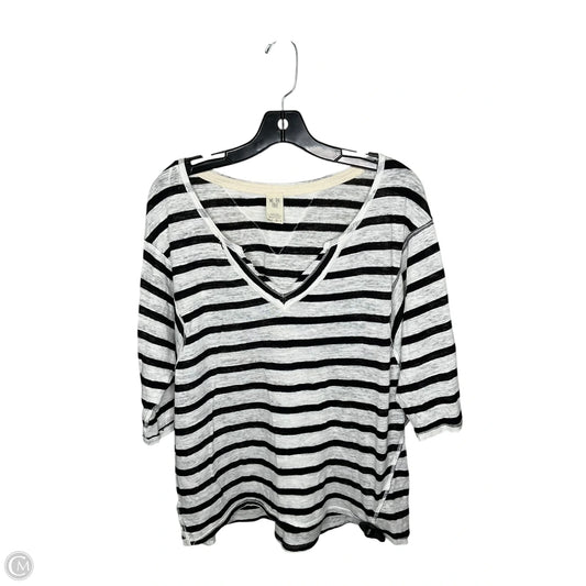Top Short Sleeve By We The Free In Striped Pattern, Size: M