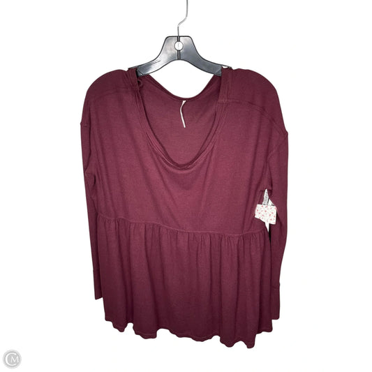 Top Long Sleeve By Free People In Purple, Size: S