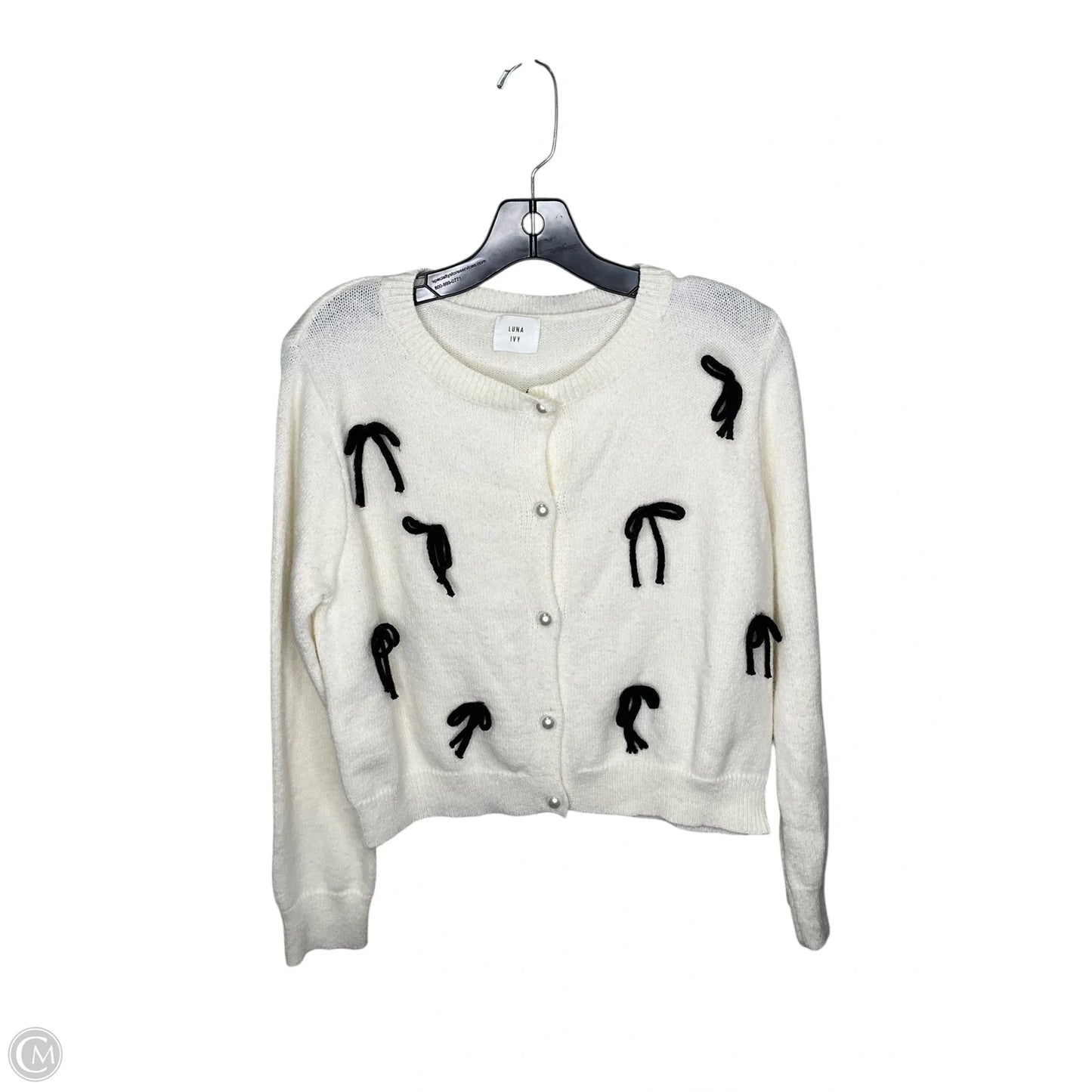 Cardigan By Clothes Mentor In Cream, Size: S