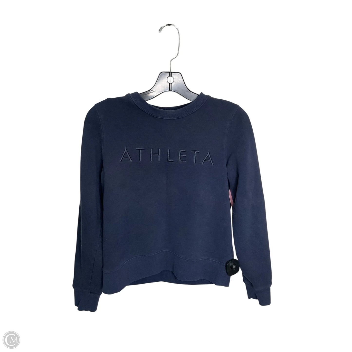 Athletic Sweatshirt Crewneck By Athleta In Navy, Size: Xs