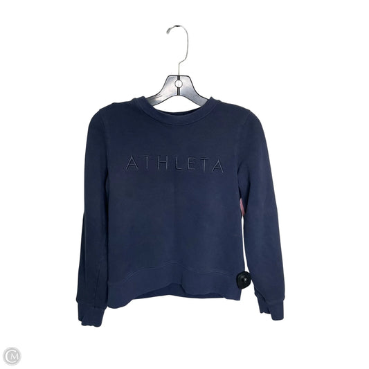 Athletic Sweatshirt Crewneck By Athleta In Navy, Size: Xs
