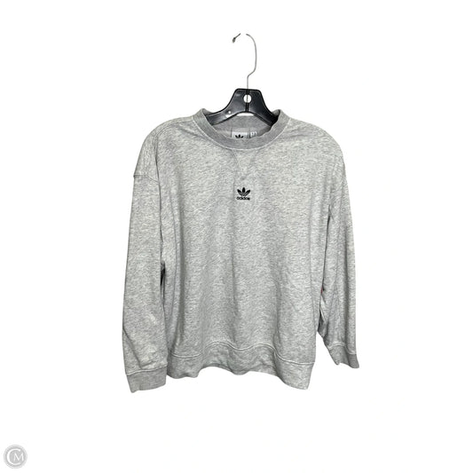 Athletic Sweatshirt Crewneck By Adidas In Grey, Size: Xs
