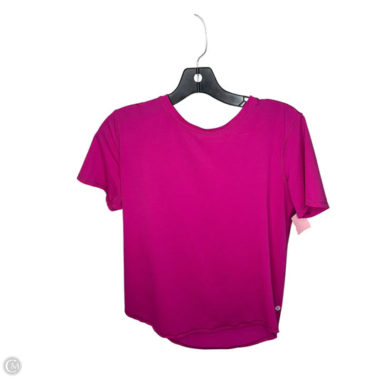 Athletic Top Short Sleeve By Lululemon In Purple, Size: S