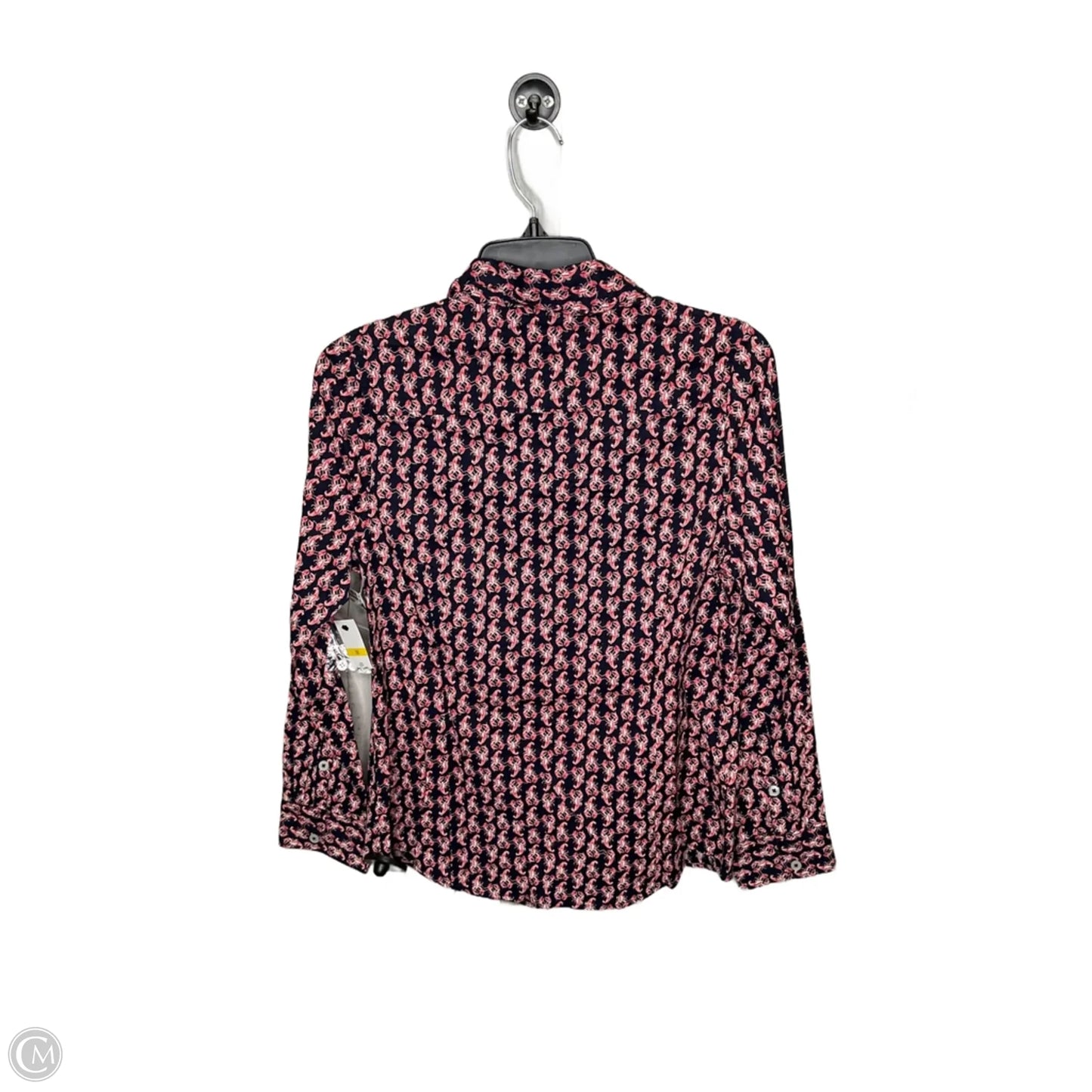 Top Long Sleeve By Crown And Ivy In Blue & Red, Size: M