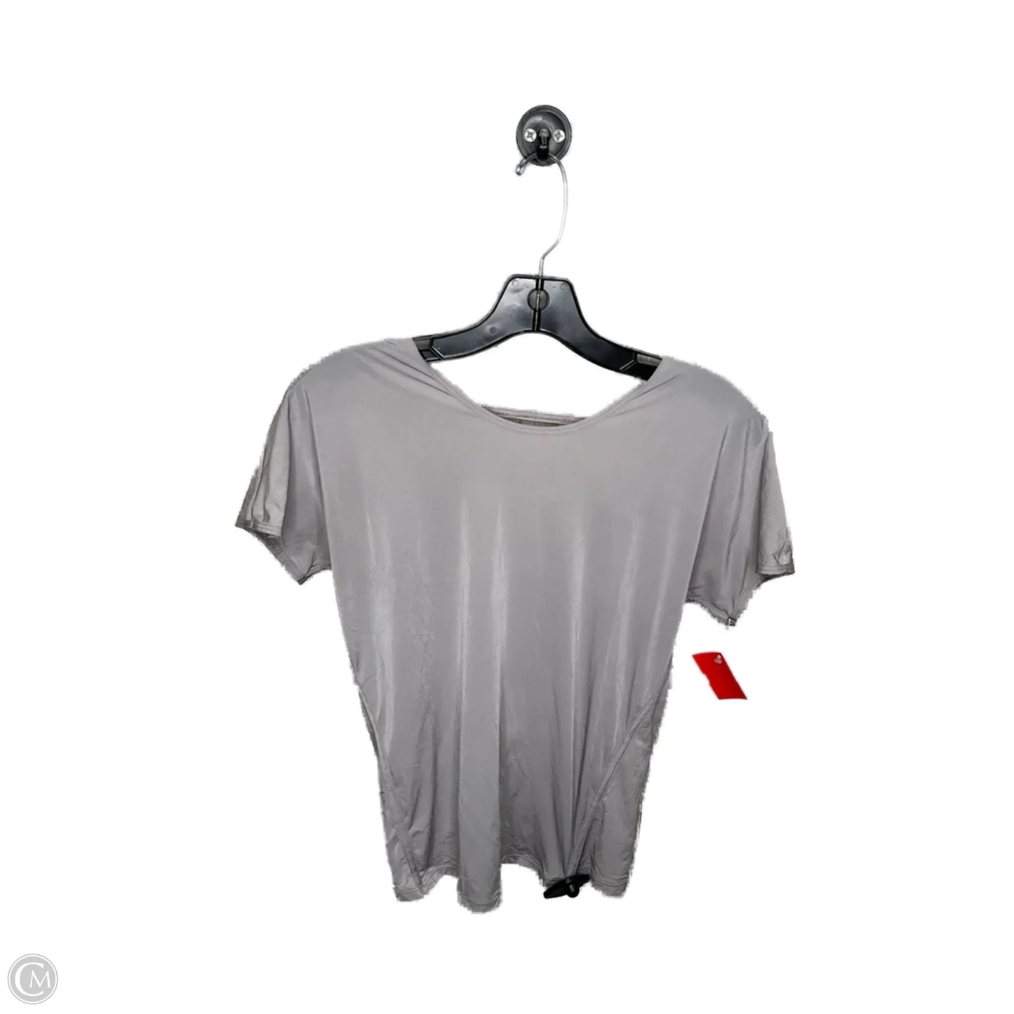 Athletic Top Short Sleeve By Lululemon In Grey, Size: S