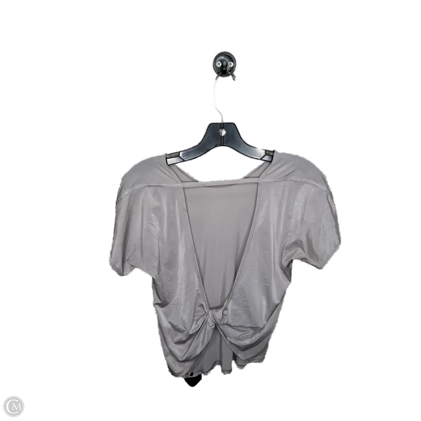 Athletic Top Short Sleeve By Lululemon In Grey, Size: S
