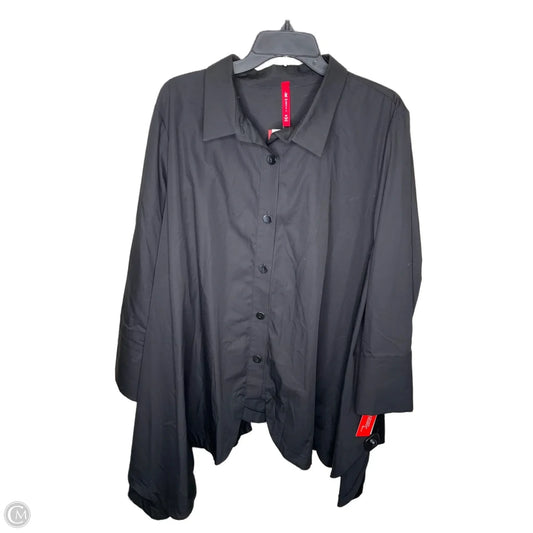 Top 3/4 Sleeve By Ic By Connie K In Black, Size: 3x