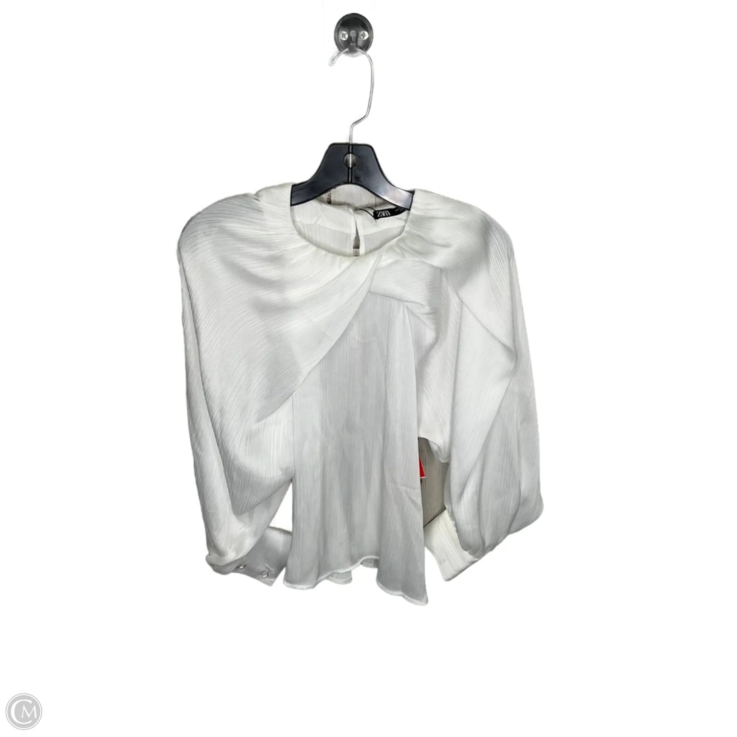 Top Long Sleeve By Zara In White, Size: Xs
