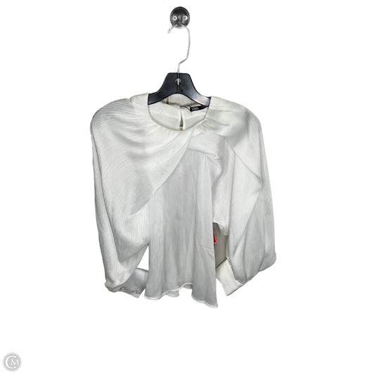 Top Long Sleeve By Zara In White, Size: Xs
